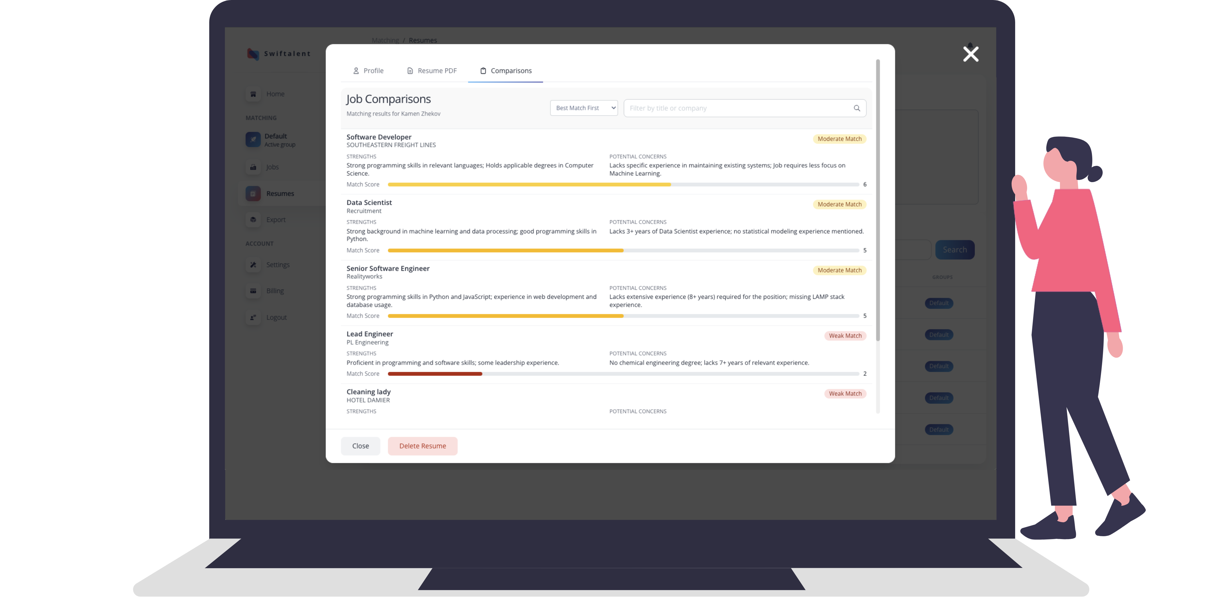 Swiftalent App Screenshot